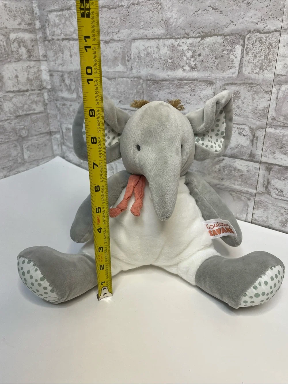 DouDou Et Compagnie Paris Couleurs Savane Plush Elephant Lovey Baby Toy 11